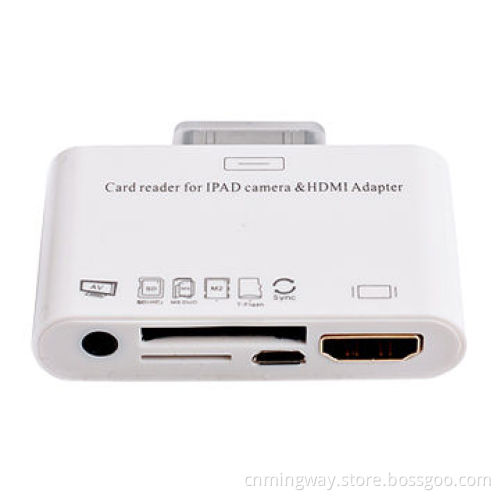 HDMI Camera Connection Adapter Kit USB SD TF Card Reader AV Cable for iPad 2/1/iPhone 4S